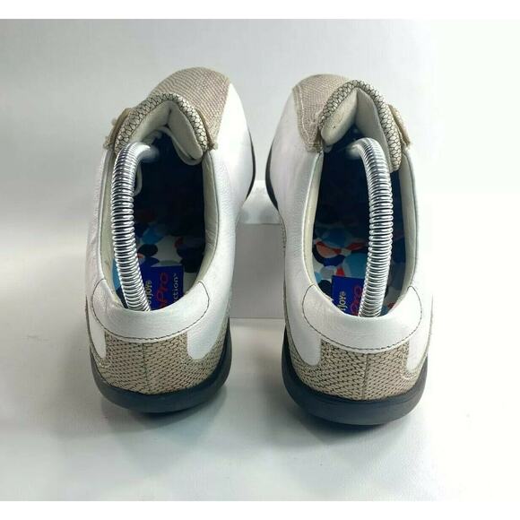 Footjoy LoPro Lace Up Athletic Golf Shoe Womens Size 7 97208 White Tan Leather - Picture 4 of 9